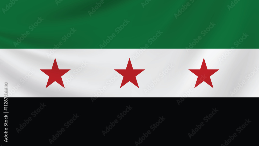 Syrian Arab Republic Identitiy with Syrian Flag Syrian Arab Republic Identitiy with Syrian Flag