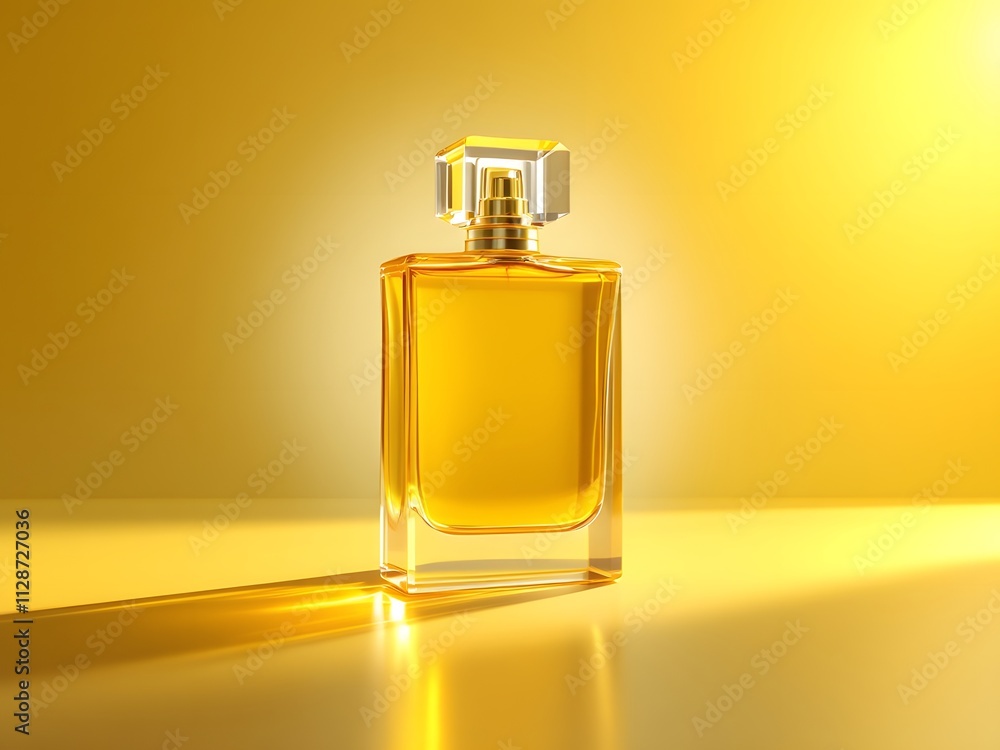 Modern Amber Perfume Bottle with Crystal Cap in Golden Light. mockup perfume image
Modern Amber Perfume Bottle with Crystal Cap in Golden Light. mockup perfume image