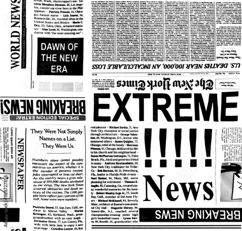 patron de periodico blanco y negro 