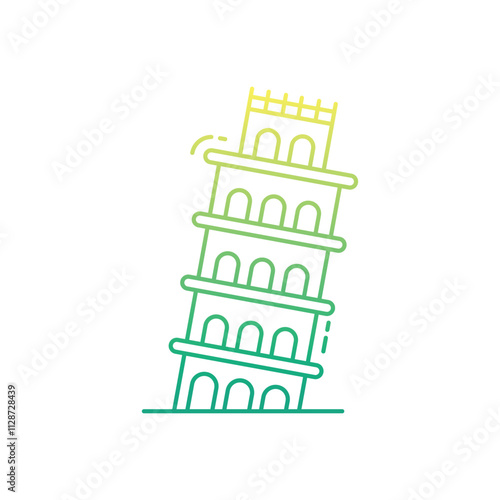 Pisa Tower vector icon
