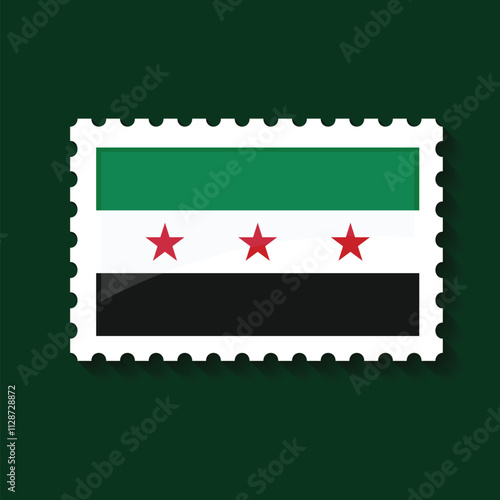 Syrian Arab Republic Identitiy with Syrian Flag