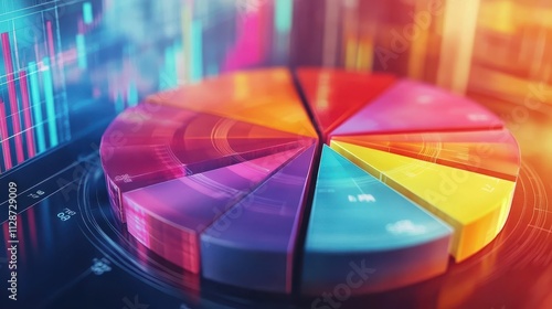 Vibrant Digital Pie Chart V...
