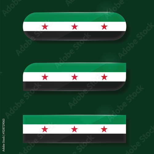 Syrian Arab Republic Identitiy with Syrian Flag