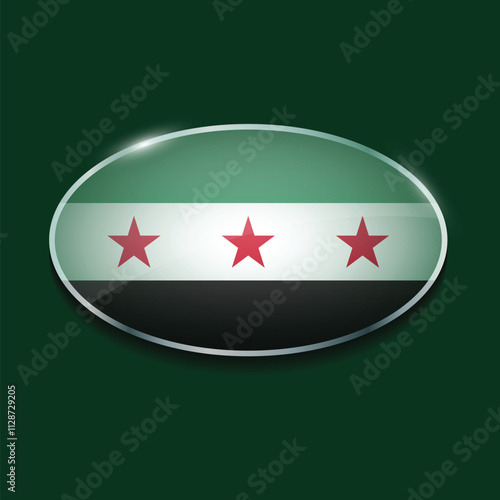 Syrian Arab Republic Identitiy with Syrian Flag