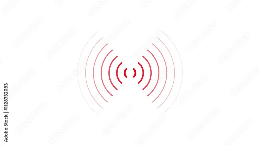 Digital Radio wave circle background. Radio station signal icon 4k animation. Digital Radio wave circle background. Radio station signal icon 4k animation.
