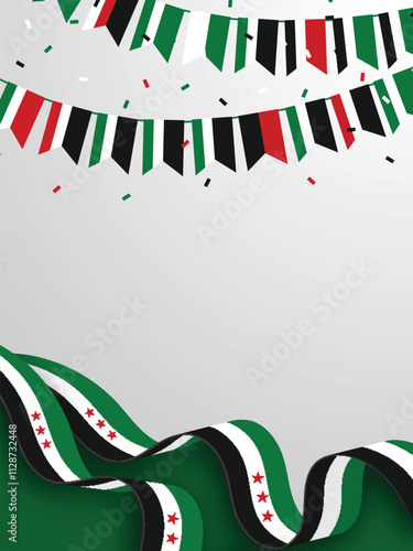 Syrian Arab Republic Identitiy with Syrian Flag