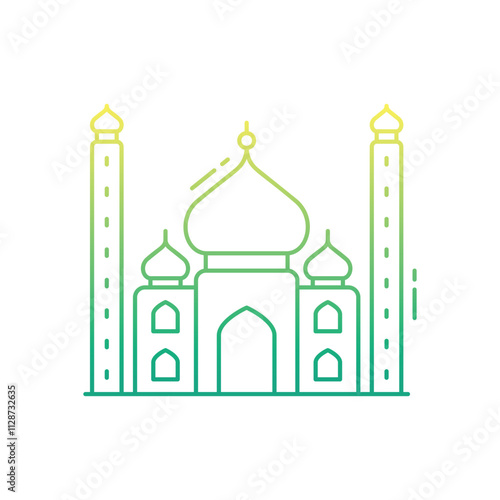 Taj Mahal vector icon