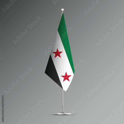 Syrian Arab Republic Identitiy with Syrian Flag