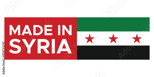 Syrian Arab Republic Identitiy with Syrian Flag