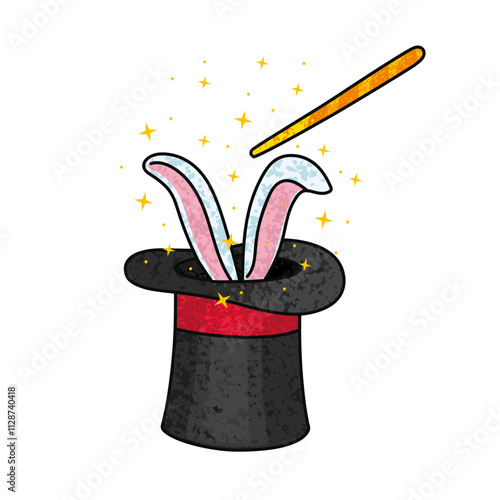 Magician Hat Colorful Illustration