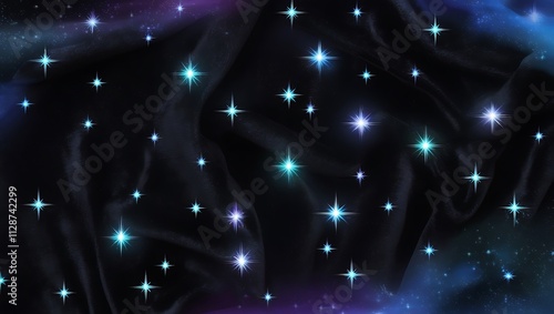 Wallpaper Mural Night sky with stars sparkling on black background Torontodigital.ca