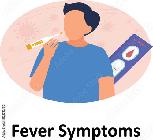 Fever Symptoms : Vector illustration, which can easily modify or edit