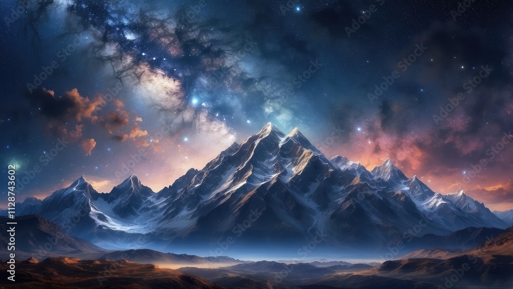 Obraz premium A panoramic view of a night sky filled with countless stars