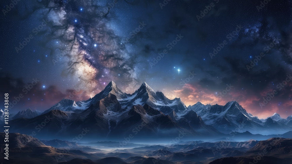 A panoramic view of a night sky filled with countless stars A panoramic view of a night sky filled with countless stars