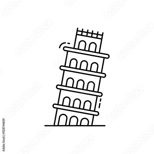 Pisa Tower vector icon