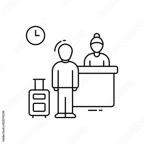 Check In Desk vector icon