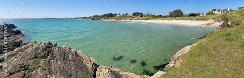 Obraz na płótnie Le long de la côte à Raguenez en Bretagne Cornouaille Finistère France w salonie