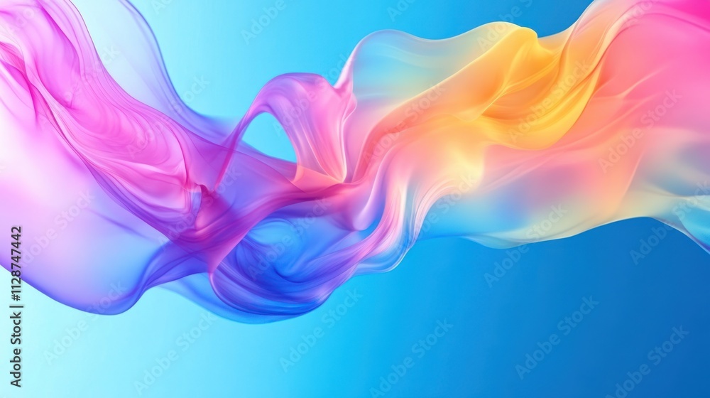 Abstract Colorful Fabric Swirling Waves Design Abstract Colorful Fabric Swirling Waves Design