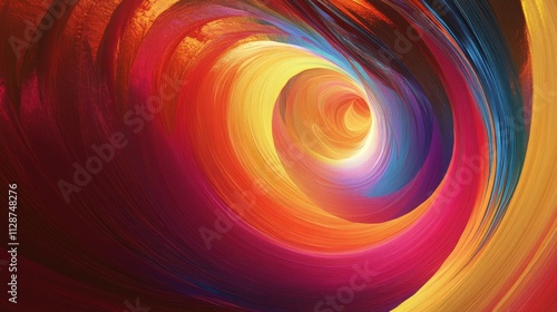 Abstract colorful swirl, vortex, tunnel.