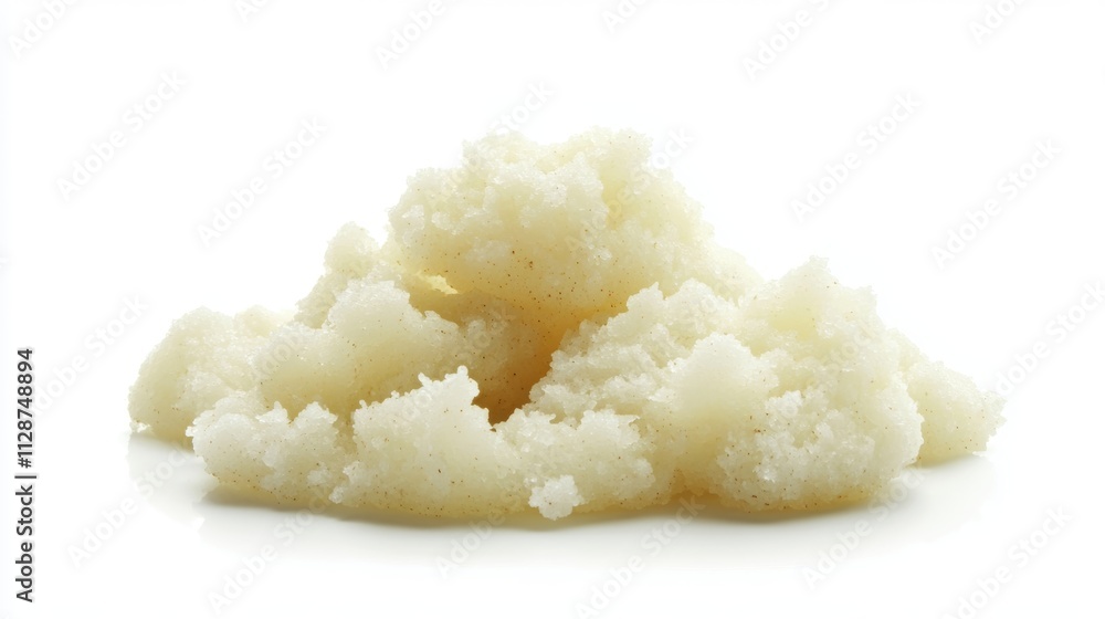 Set of shea butter isolated on white Set of shea butter isolated on white