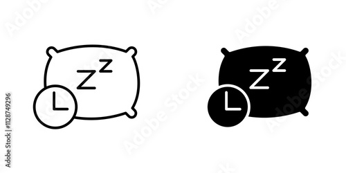 Bedtime Icon vector. liner and flat style icons set.