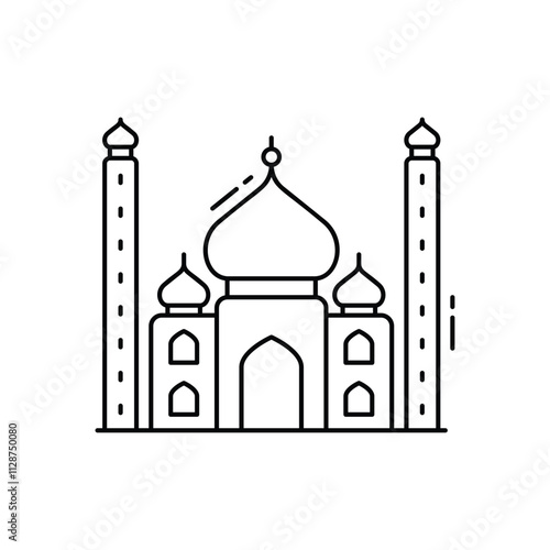 Taj Mahal vector icon