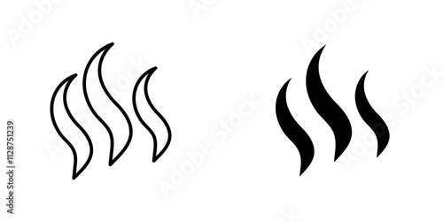 Heat Icon vector. liner and flat style icons set.