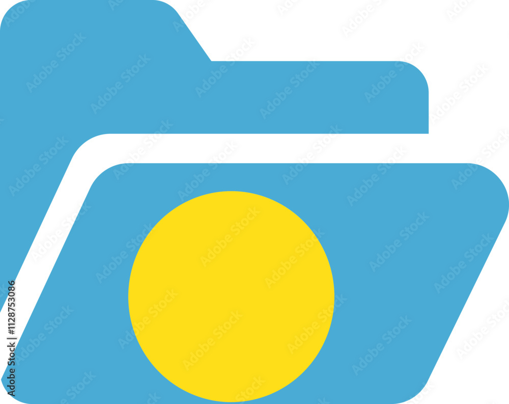 Folder Shape Of Palau Flag Folder Shape Of Palau Flag