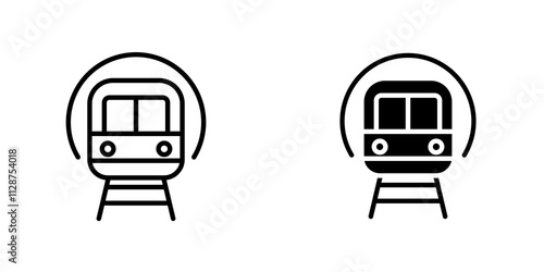 Subway Icon vector. liner and flat style icons set.