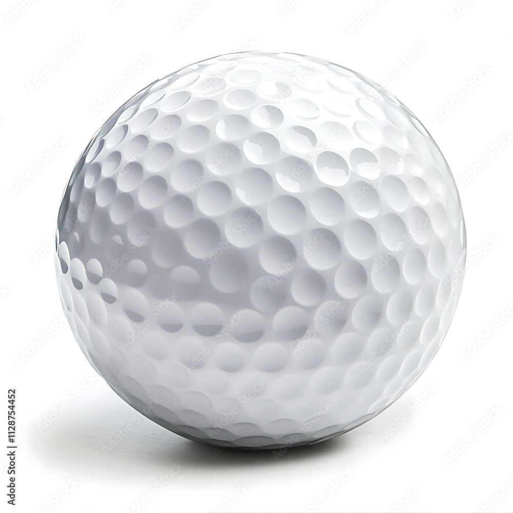 A white golf ball with a white face and white stripes A white golf ball with a white face and white stripes