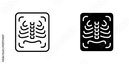 X ray Icon vector. liner and flat style icons set.