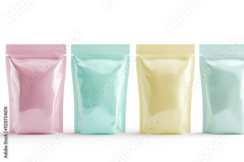 Stick pack. Blank sachet package mockup for coffee and tea isolated on white, paper food product pack. Vector coffee stickers templates, packaging for biscuits, sugar sticks	