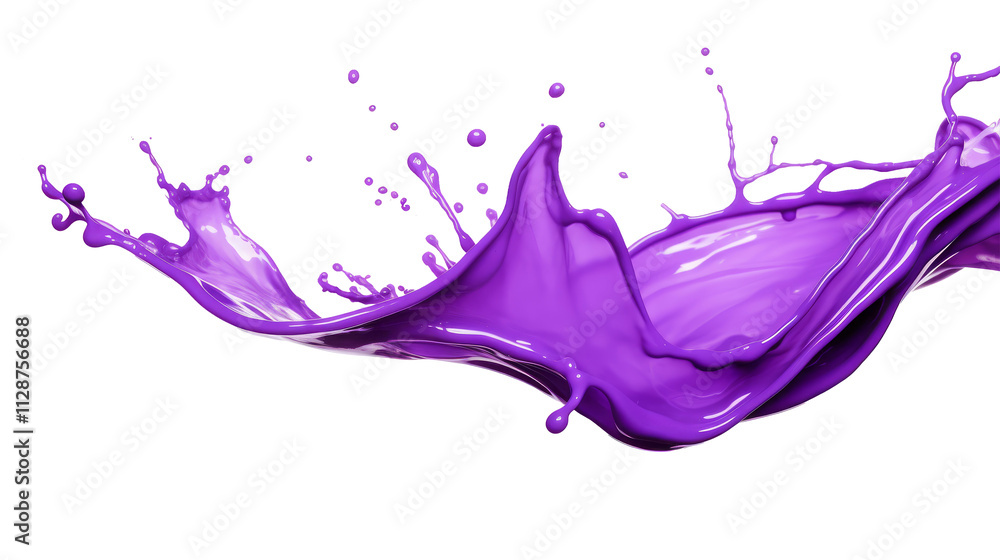 Fototapeta premium Purple Liquid Splash on Transparent Background