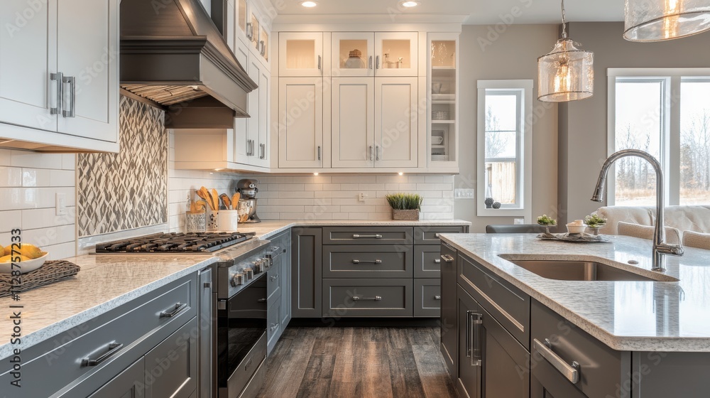 Discover modern kitchen design with elegant gray and white cabinets that enhance any space Discover modern kitchen design with elegant gray and white cabinets that enhance any space