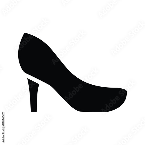 High Heels Icon. Vector Illustration of Women's High Heel Shoes. isolated on white background.