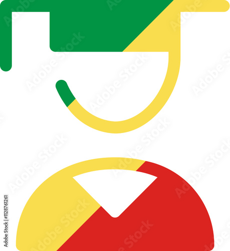 Free Download Republic Of The Congo flag on Male student icon - GFXLoad