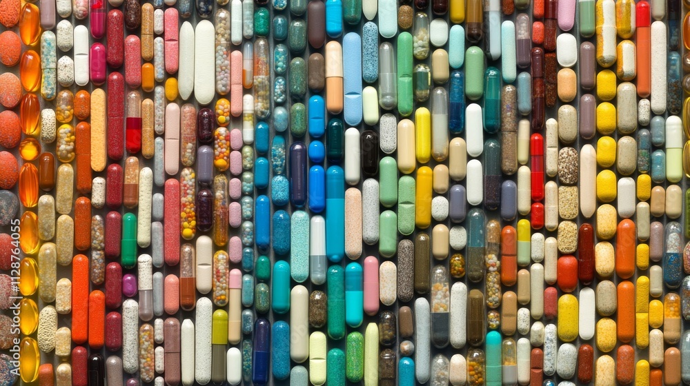 Fototapeta premium A Colorful Array of Pills and Capsules