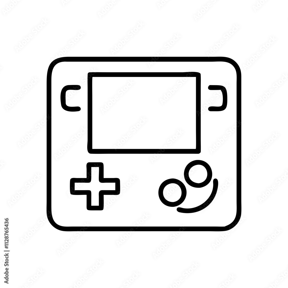 handheld game console icon, national retro day line art, retro icon - simple black line art icon of handheld game console , for national retro day celebrations. retro vector art. handheld game console icon, national retro day line art, retro icon - simple black line art icon of handheld game console , for national retro day celebrations. retro vector art.