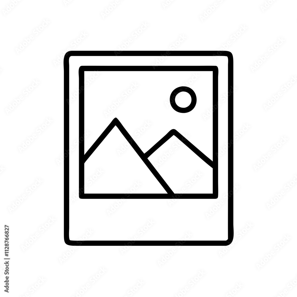polaroid photo icon, national retro day line art, retro icon - simple black line art icon of polaroid photo , for national retro day celebrations. retro vector art. polaroid photo icon, national retro day line art, retro icon - simple black line art icon of polaroid photo , for national retro day celebrations. retro vector art.