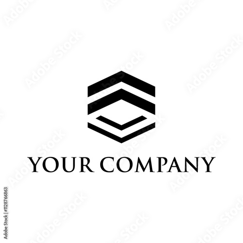Very strong and modern house roof logo concept