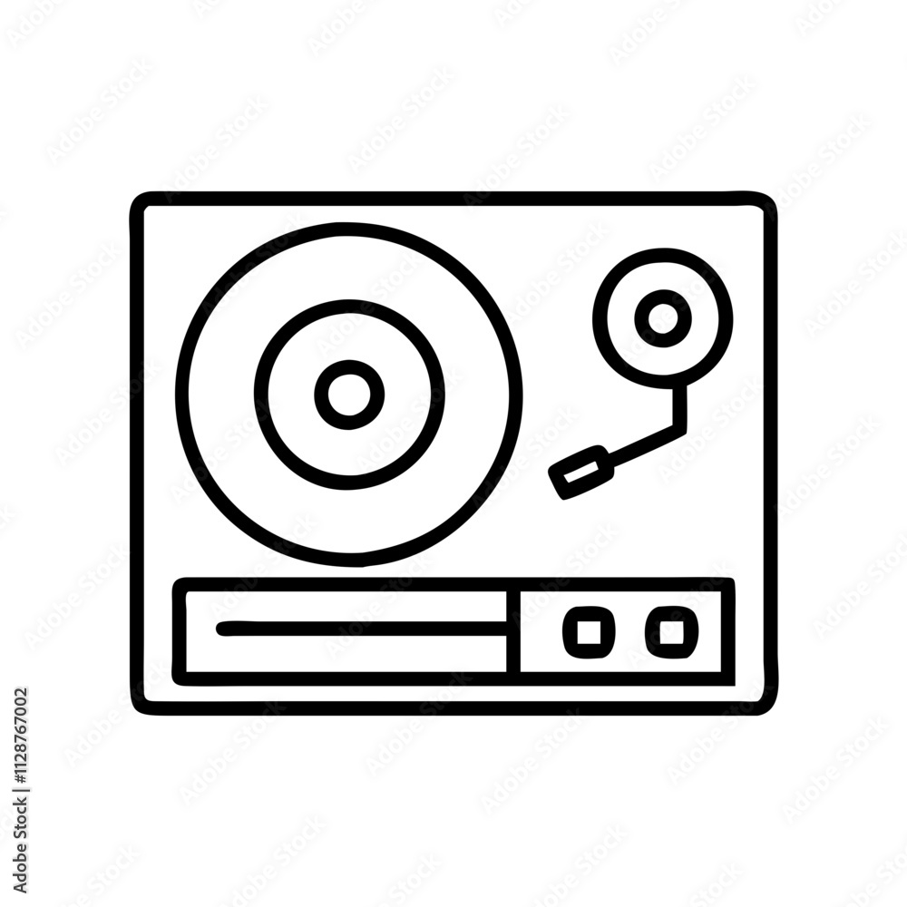 record player icon, national retro day line art, retro icon - simple black line art icon of record player , for national retro day celebrations. retro vector art. record player icon, national retro day line art, retro icon - simple black line art icon of record player , for national retro day celebrations. retro vector art.