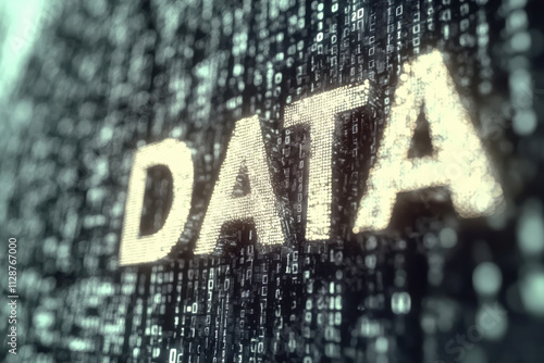 Understanding data representation through binary code visualization photo