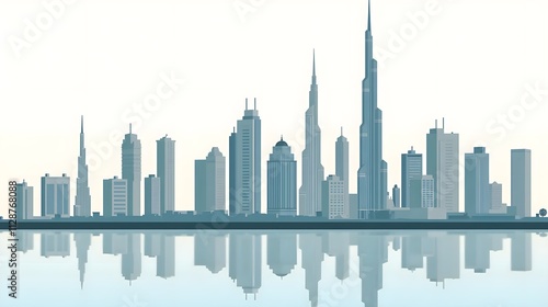 Dubai City Skyline Vector