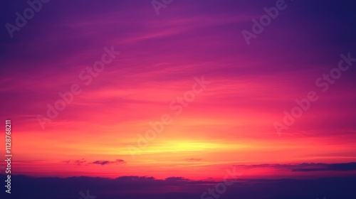 Vibrant Sunset Sky Hues Painted Across The Horizon