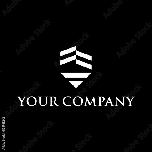 Very strong and modern house roof logo concept