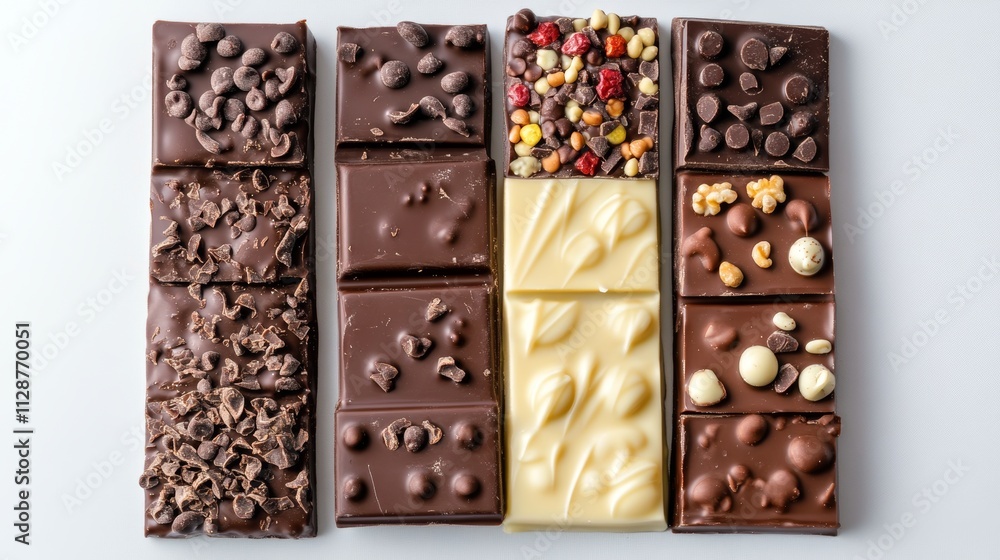 Chocolate bars isolated on white background Chocolate bars isolated on white background