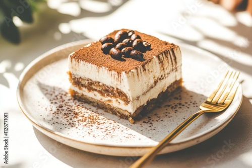 Wallpaper Mural Delicious tiramisu dessert on plate Torontodigital.ca