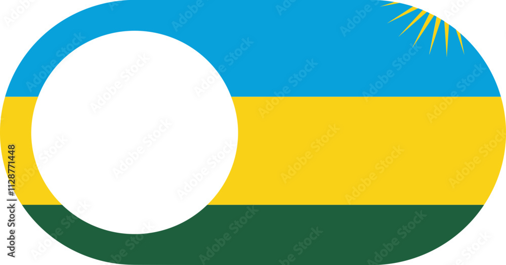 Fototapeta premium Switch Off Icon of Rwanda Flag