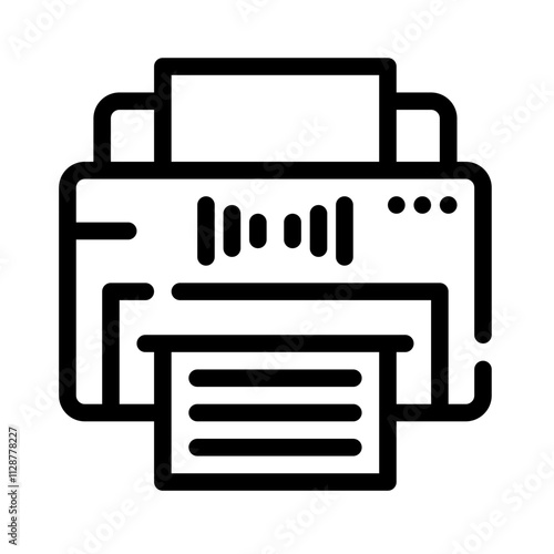 Icon Printer With Style Outline