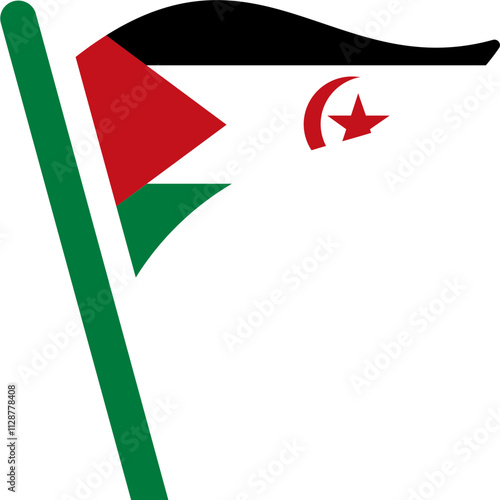 Sahrawi Arab Democratic Republic Flag Free Flown Icon